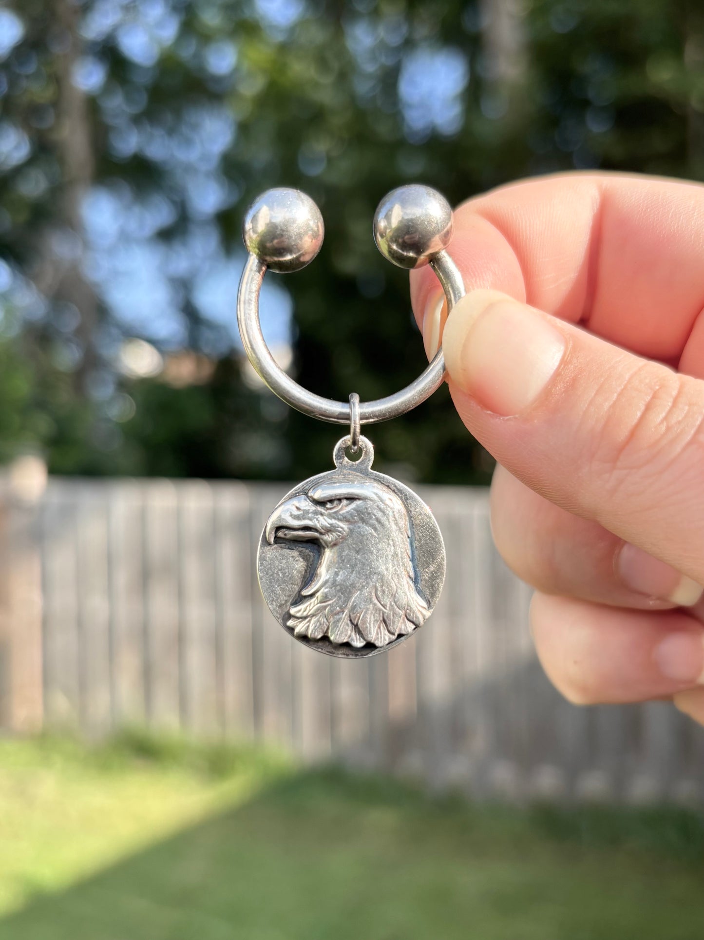 Tiffany & Co. Sterling Silver Eagle Key Ring Keychain