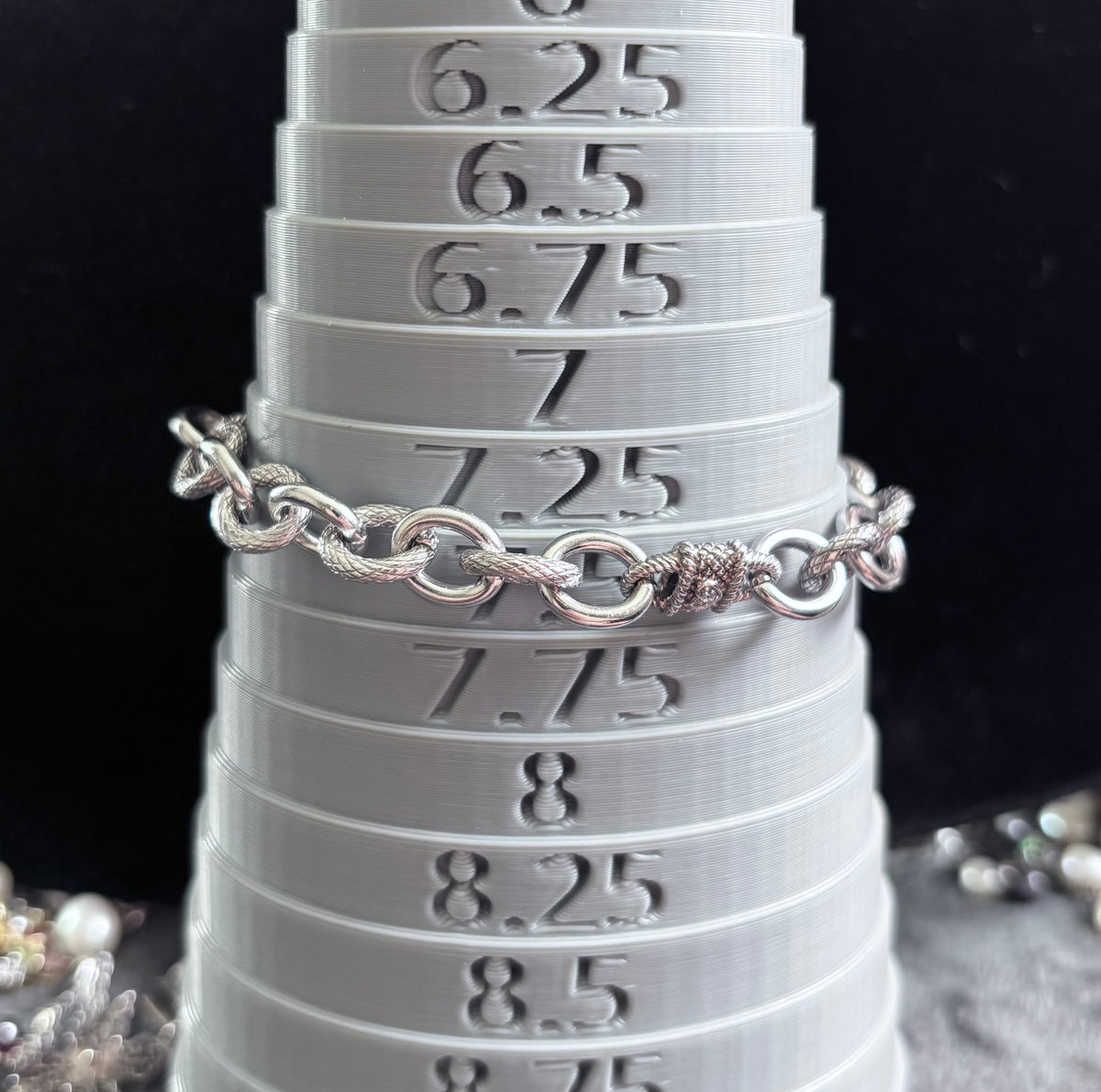 Judith Ripka Sterling Silver Heart & Rope Textured Oval Link Bracelet