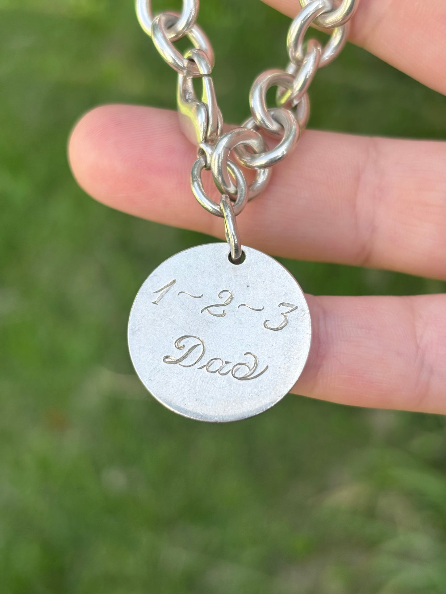 Vintage Tiffany & Co. Sterling Silver Please Return to Tiffany Circle Tag Bracelet — Engraved