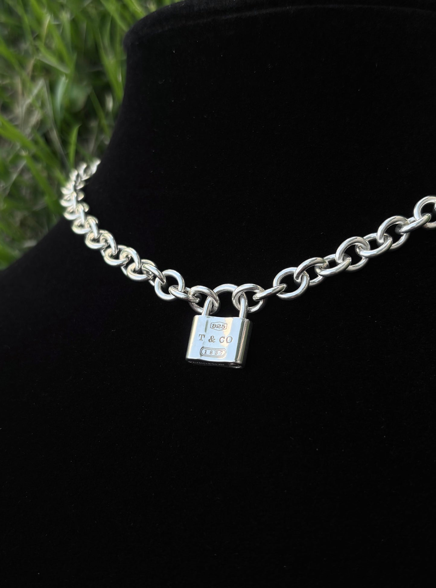 Tiffany & Co. Sterling Silver 1837 Lock Necklace with Functional Clasp Centerpiece