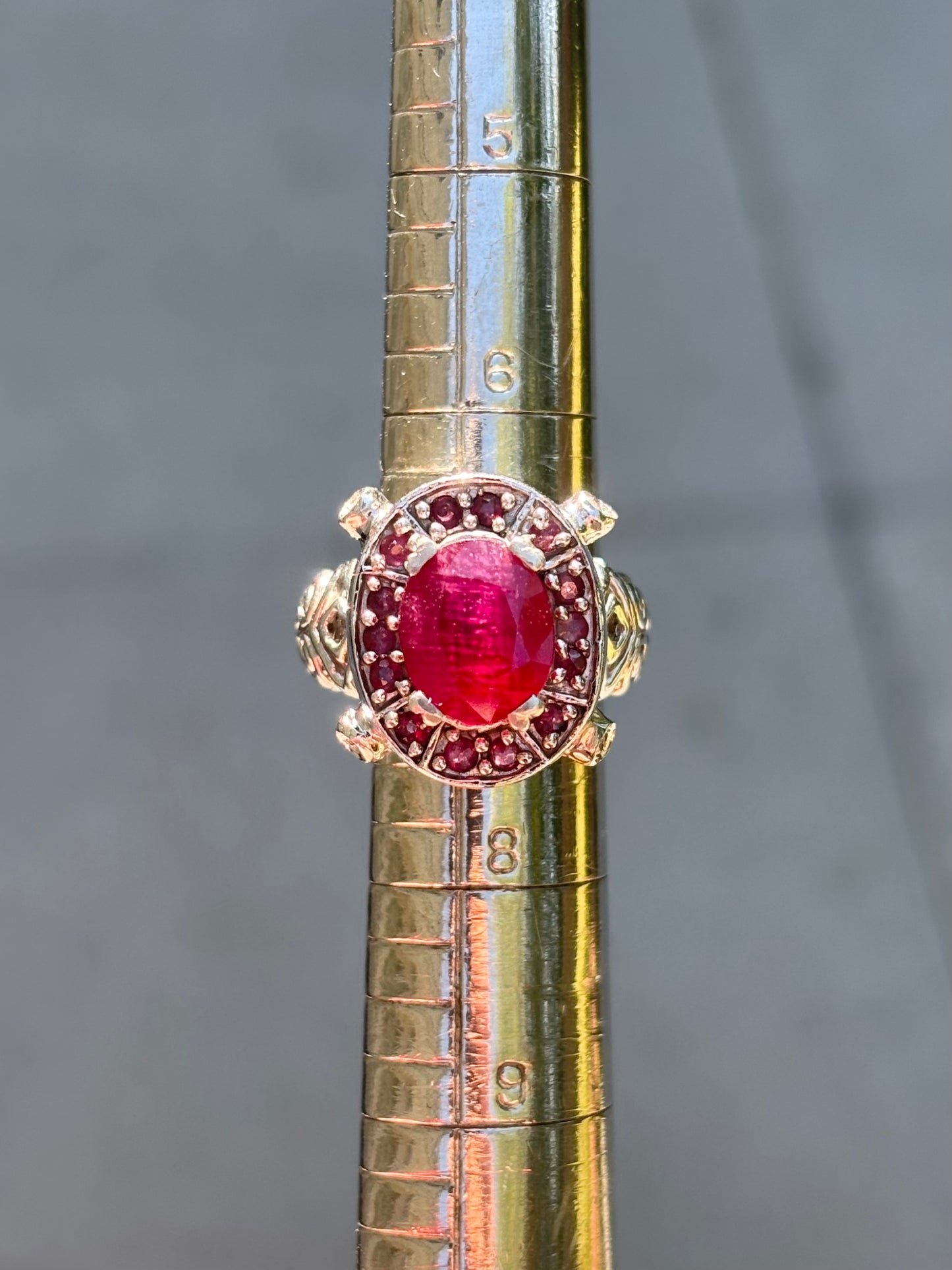 GF Ruby Halo Ring