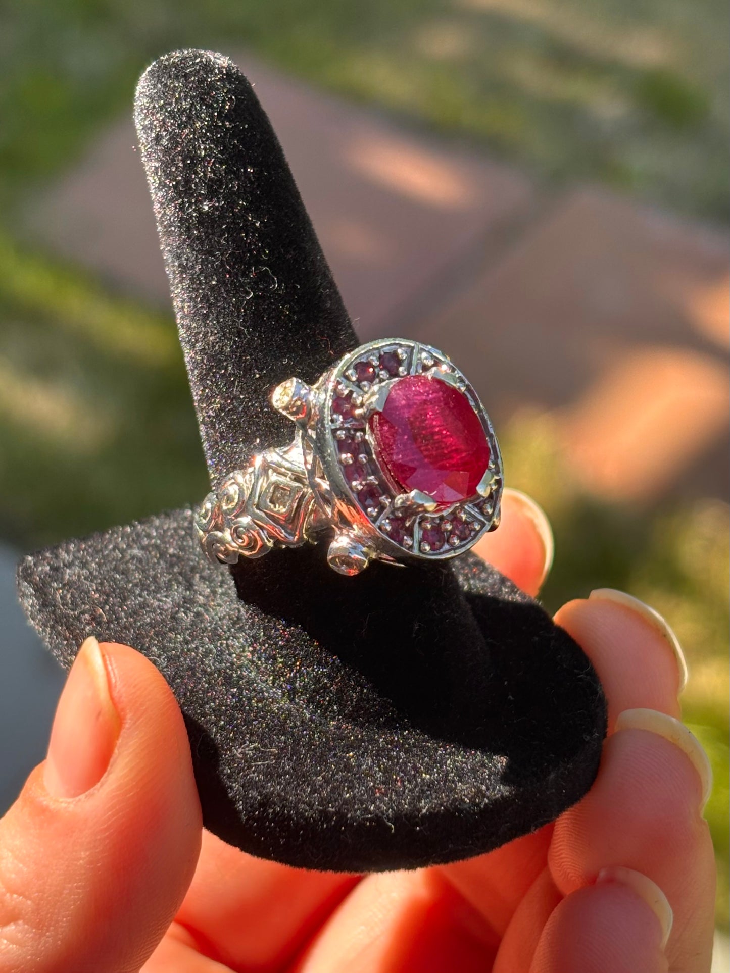 GF Ruby Halo Ring