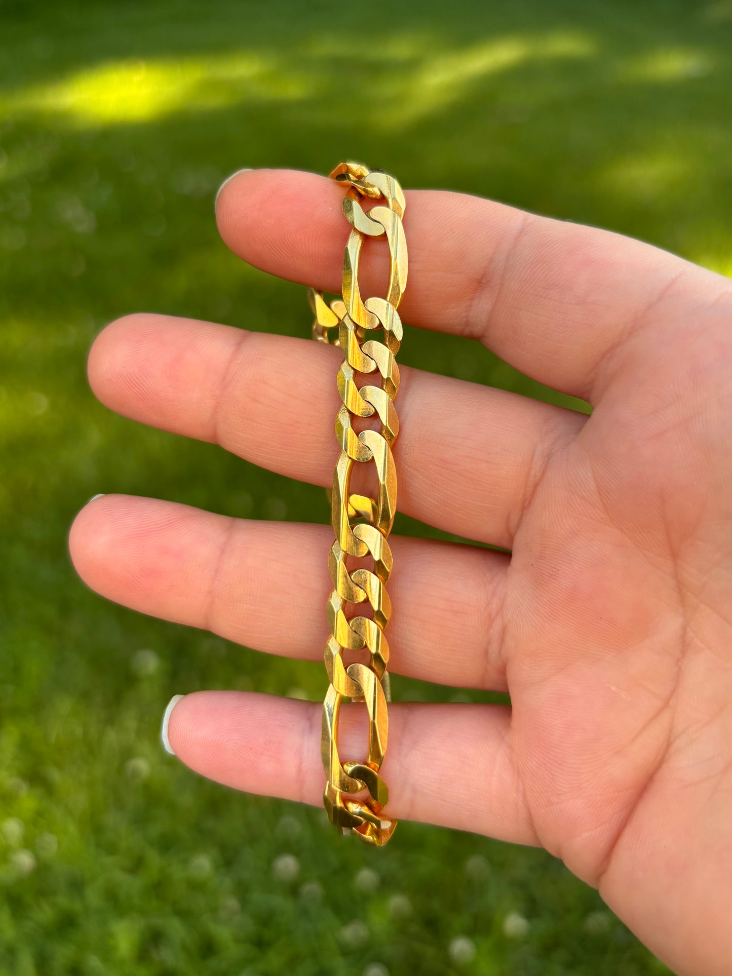 10k Gold Figaro Link Bracelet