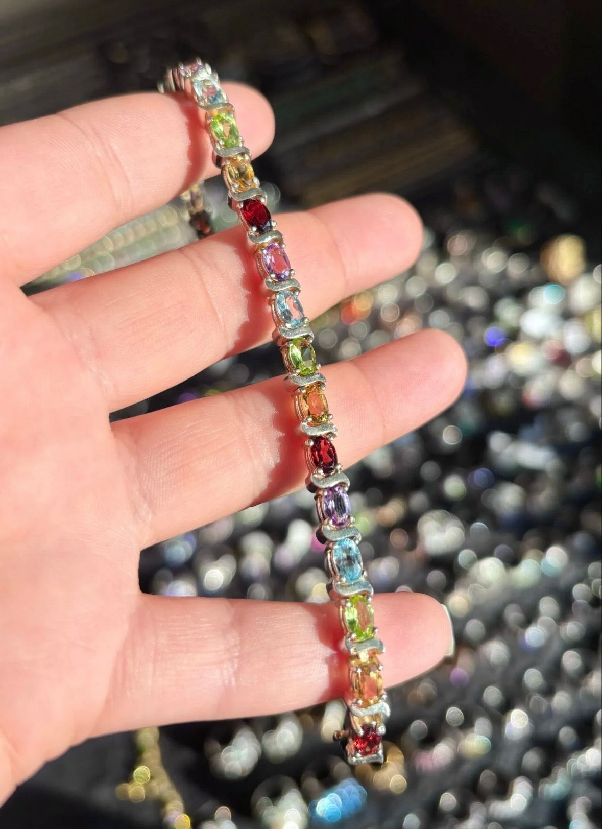 S-Link Multi Gemstone Tennis Bracelet