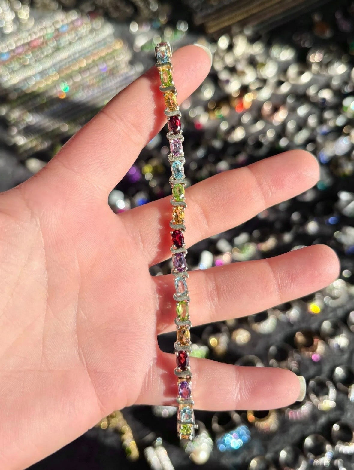 S-Link Multi Gemstone Tennis Bracelet