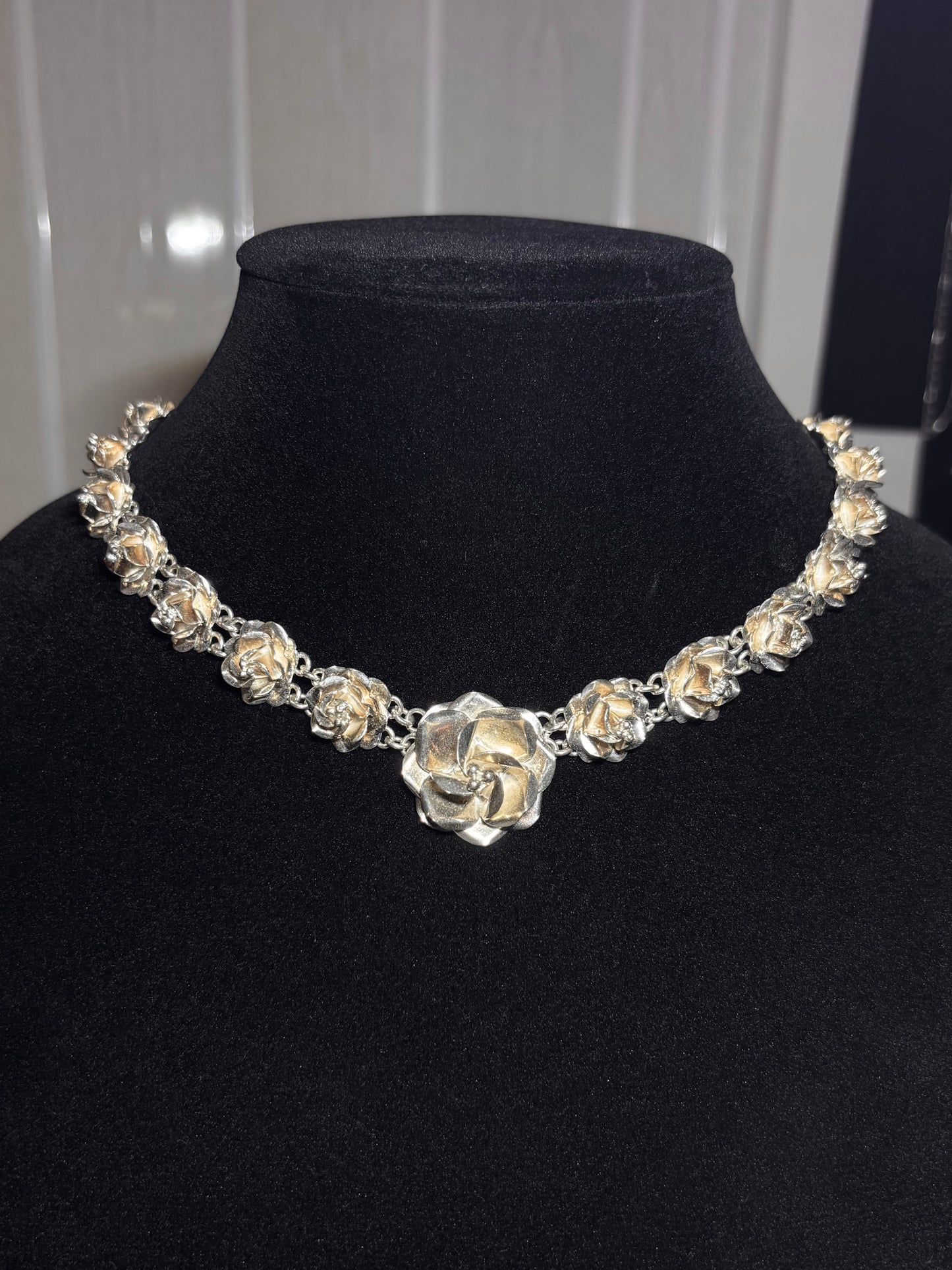 Vintage Taxco Rose Necklace