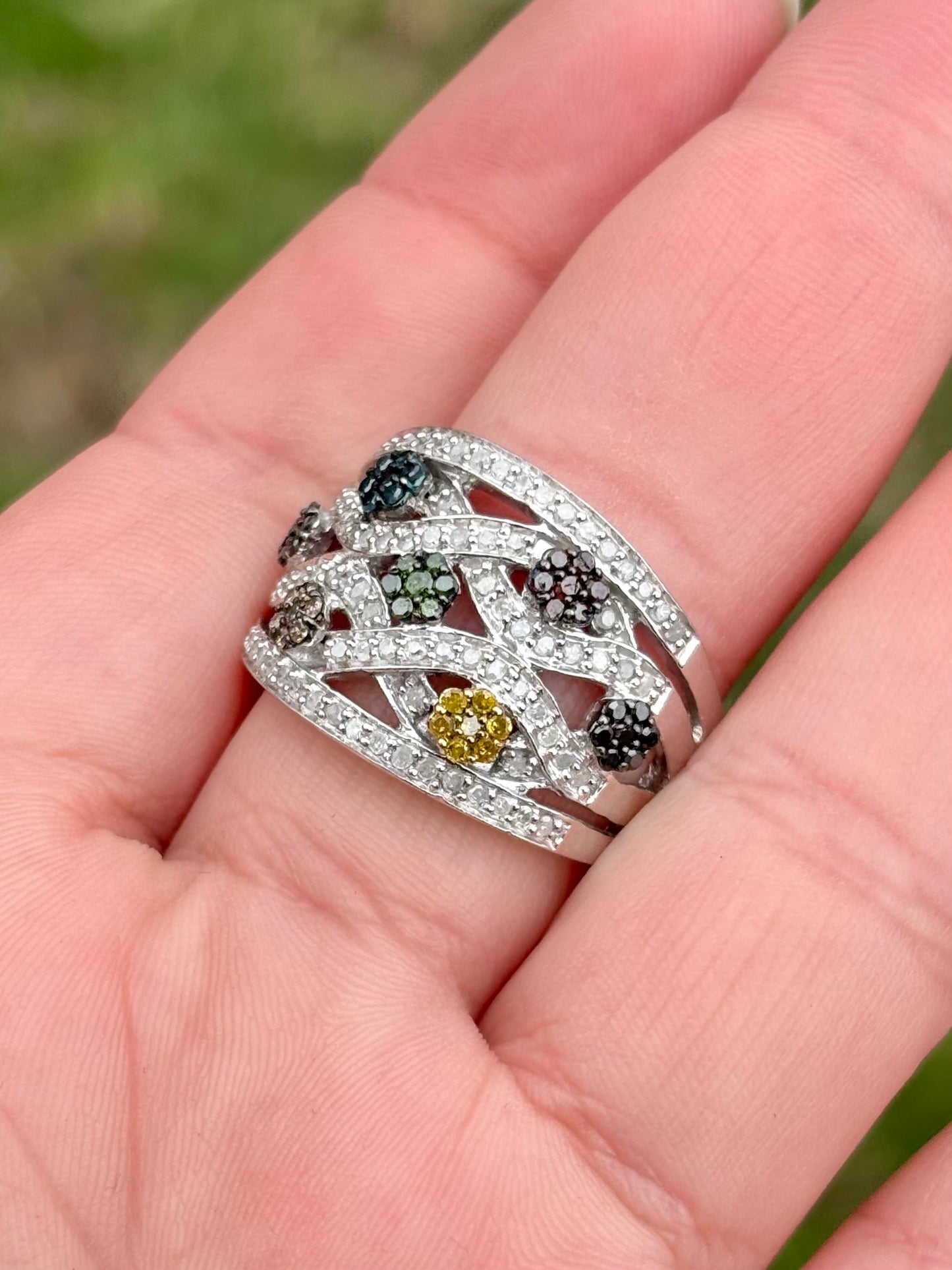 Multi-Color Diamond Ring