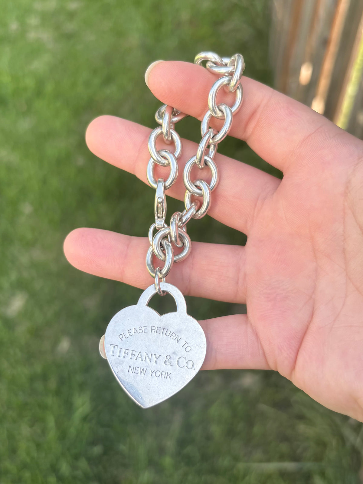 Tiffany & Co. Return to Tiffany Large Heart Tag Bracelet Sterling Silver - Engraved