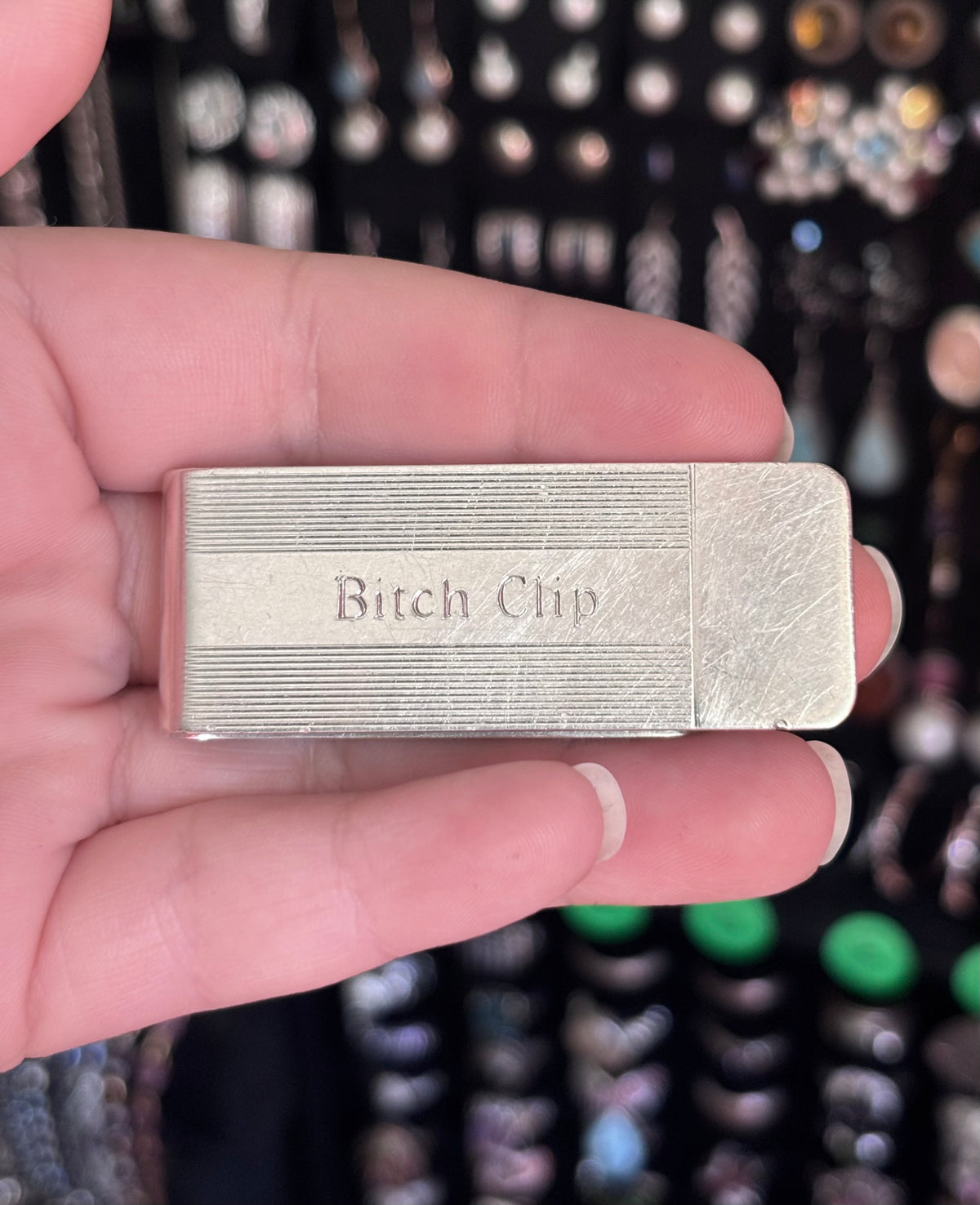 Tiffany & Co. Sterling Silver Money Clip – Personalized “Bitch Clip” Engraving