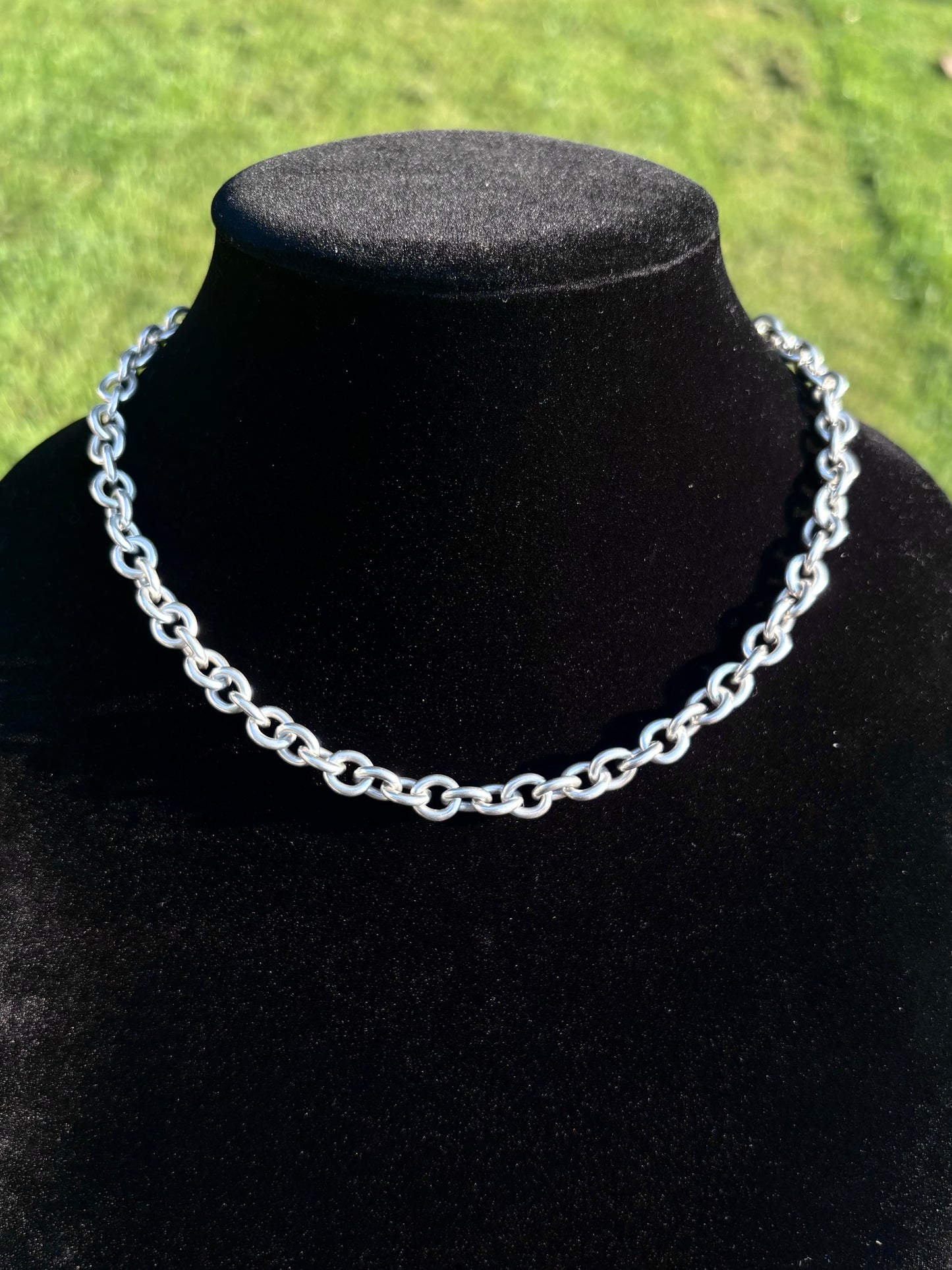 Tiffany & Co. Sterling Silver Heavy Oval Link Chain Necklace