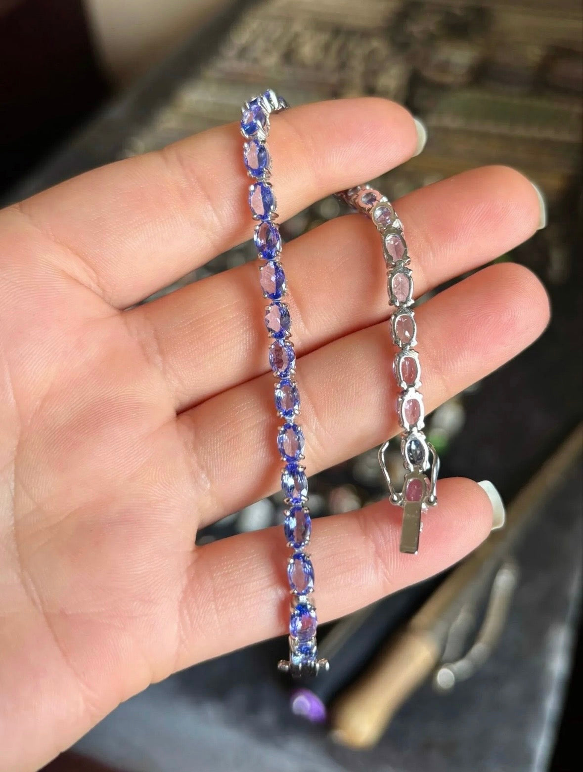 Tanzanite Tennis Bracelet & Sapphire Tennis Bracelet