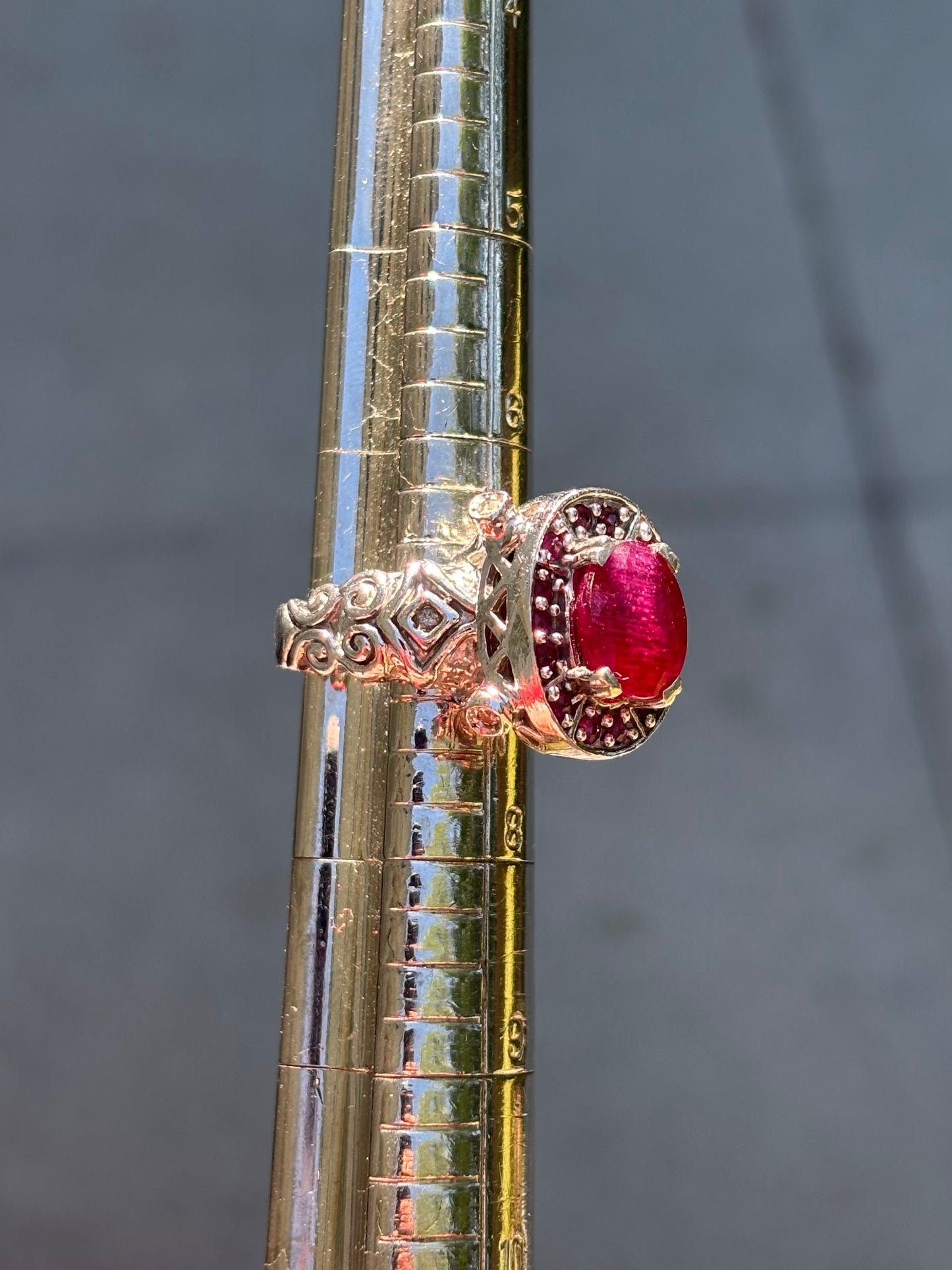 GF Ruby Halo Ring