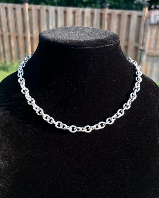 Tiffany & Co. Sterling Silver Heavy Oval Link Chain Necklace