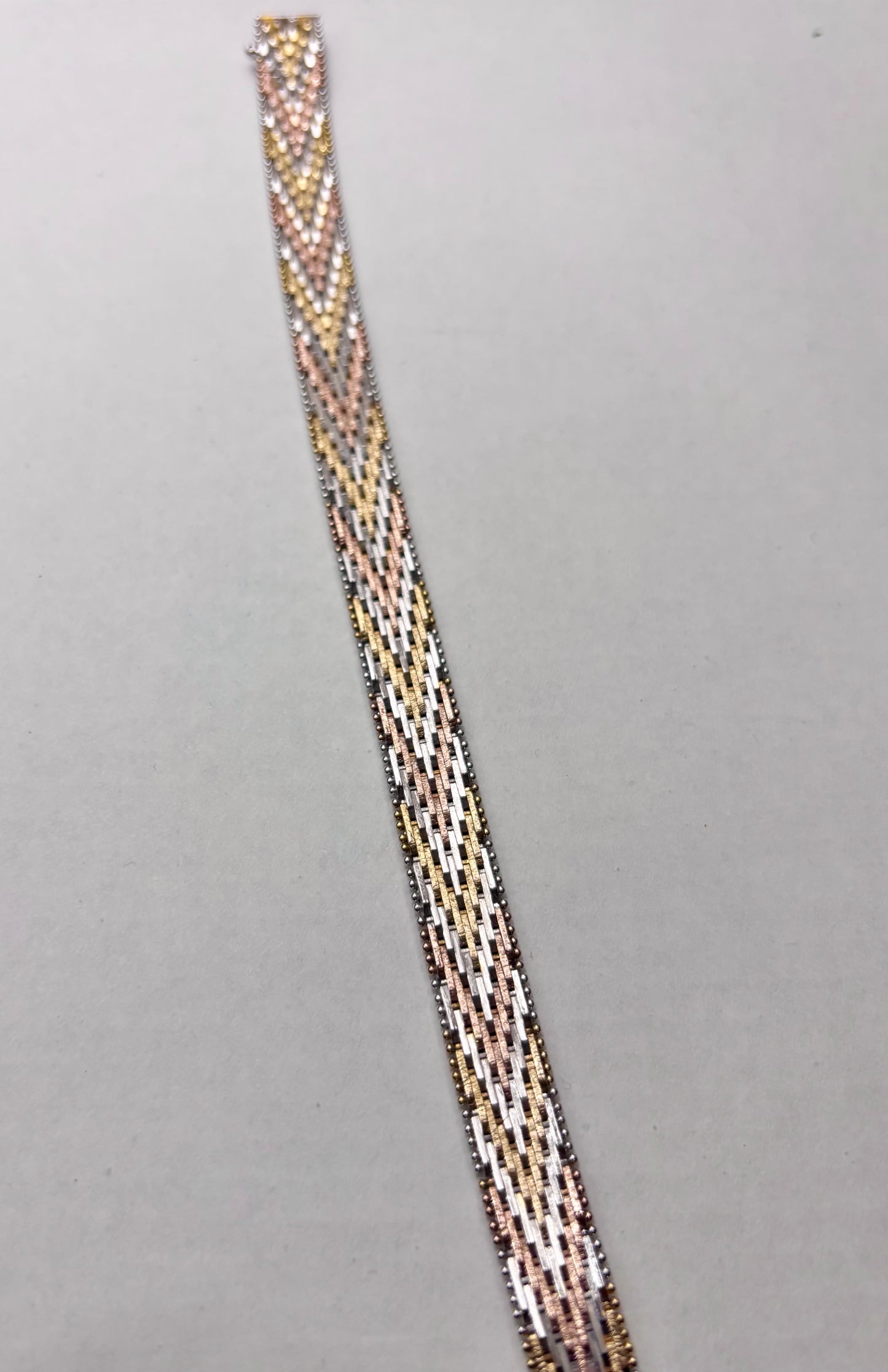 Tri-Color Matte & Gloss Bricked Arrows Bracelet