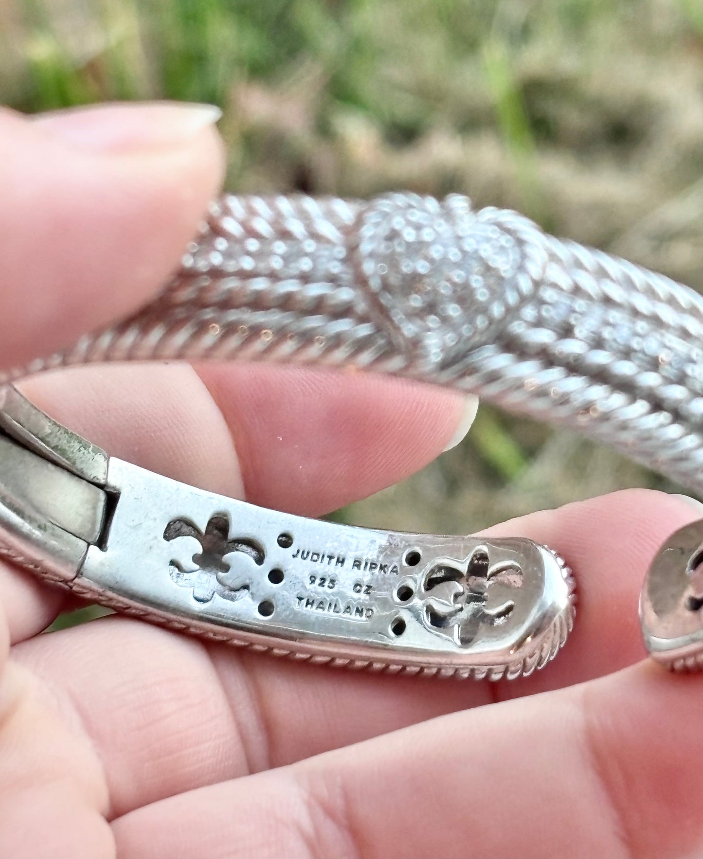 Judith Ripka "Diamond" Heart Bangle