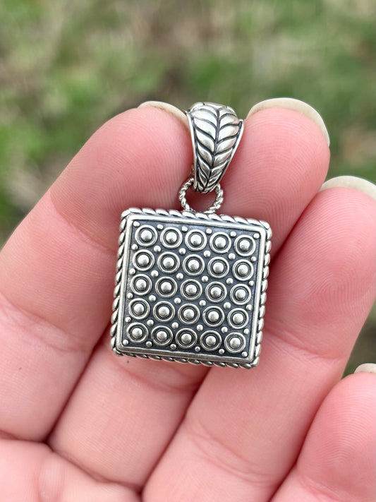 JAI by John Hardy Square Textured Pendant