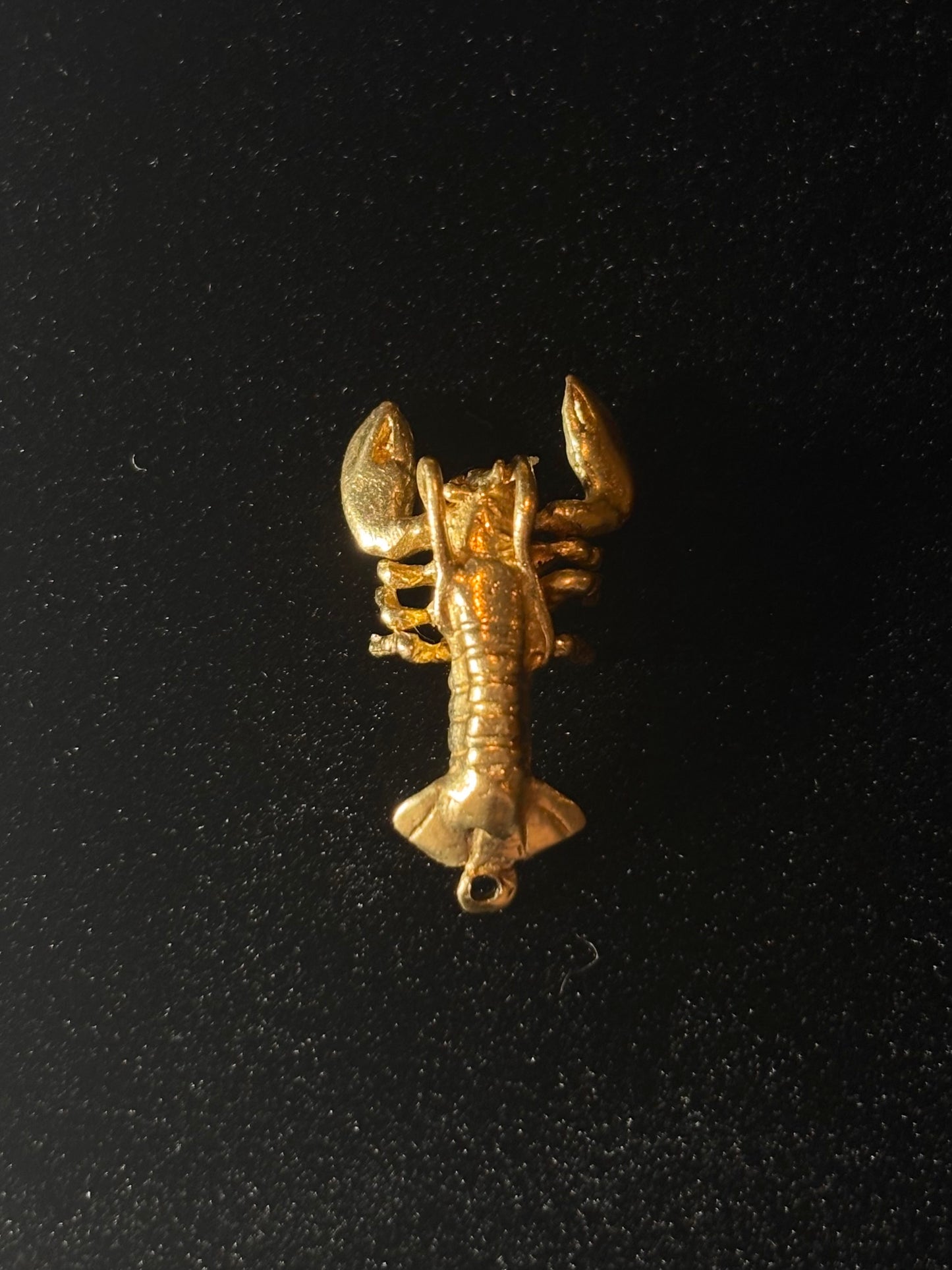 14K Gold Articulated Lobster Charm with Movable Claws
