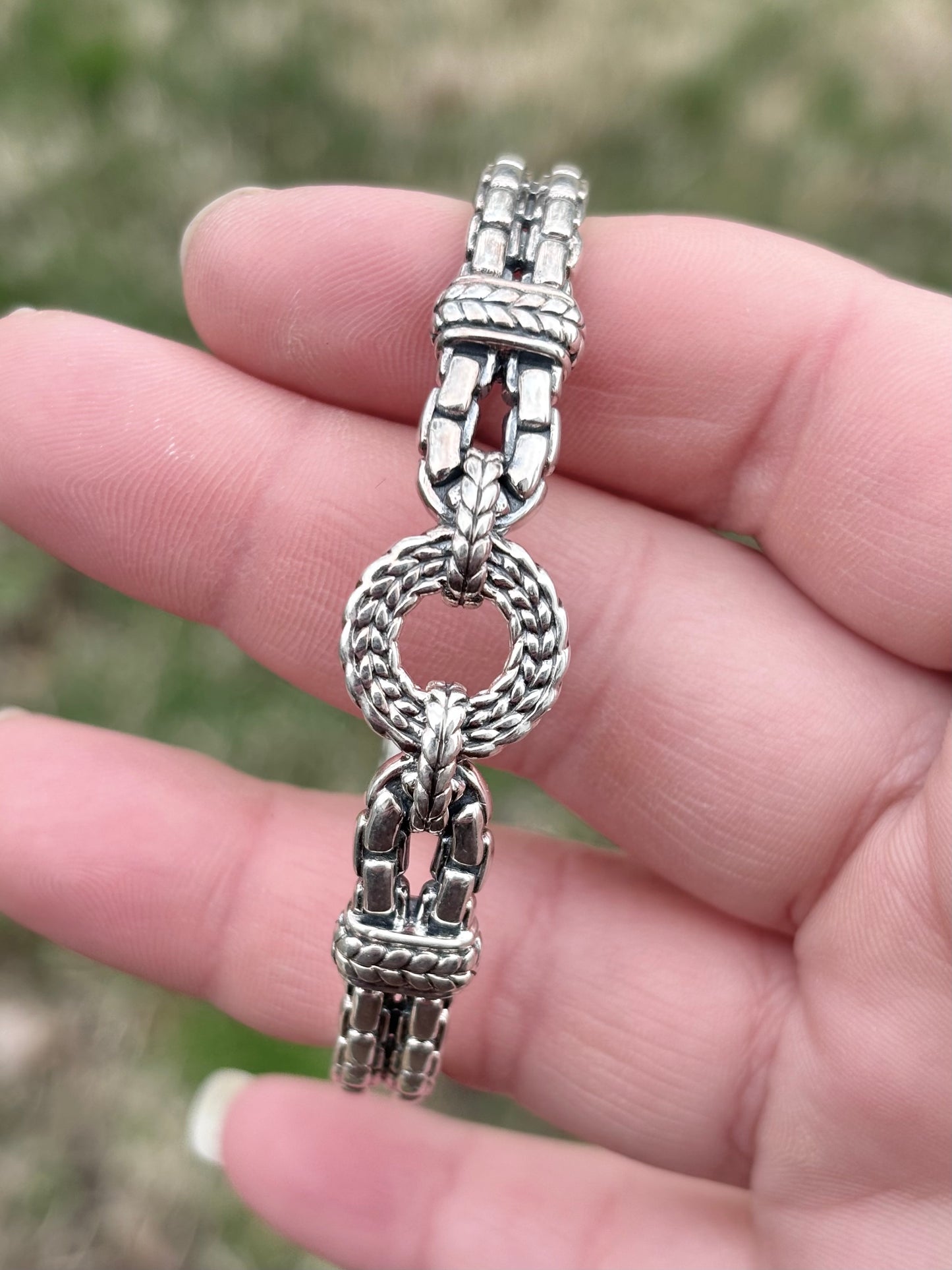 JAI by John Hardy Braided Halo in Box Chain Style Hinged Cuff