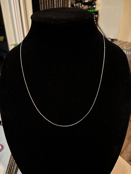 10K White Gold Chain