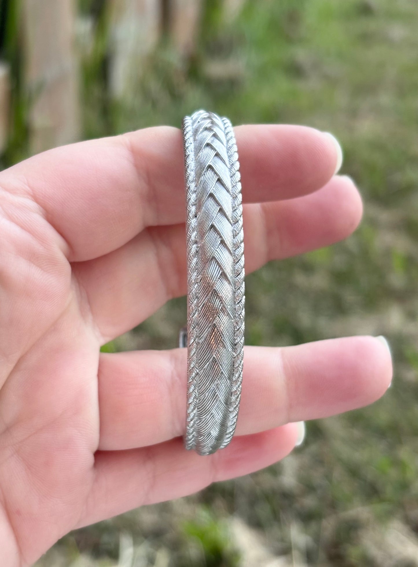 Judith Ripka Braided Design Hinge Bangle