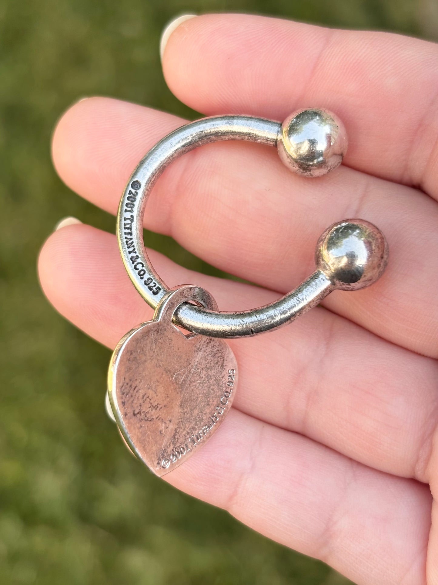 Tiffany & Co. Sterling Silver Heart Key Ring Keychain