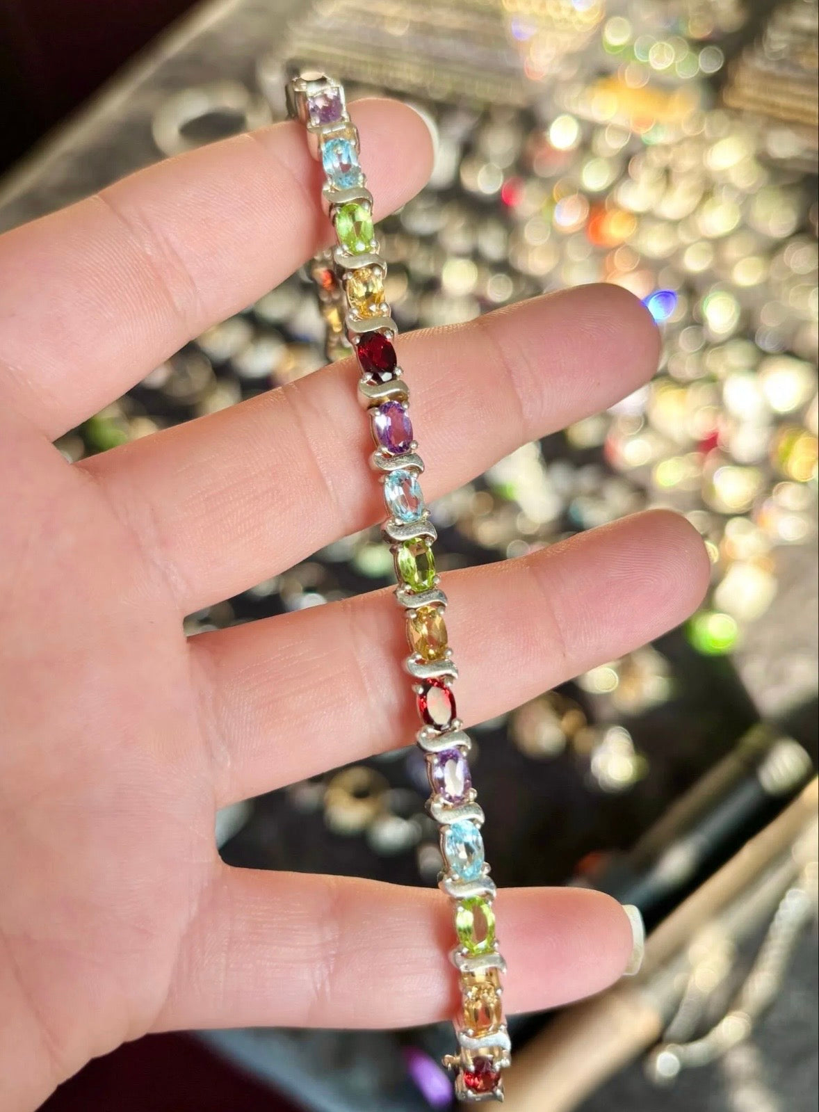 S-Link Multi Gemstone Tennis Bracelet