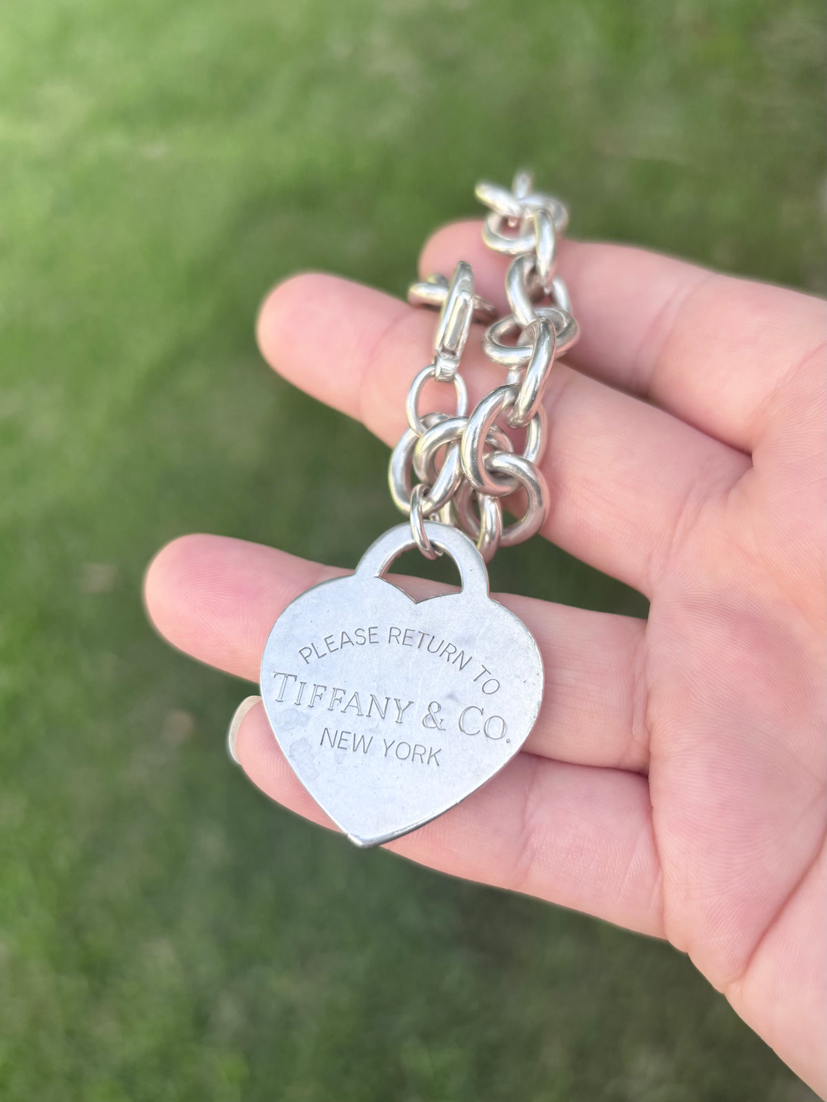 Tiffany & Co. Return to Tiffany Large Heart Tag Bracelet Sterling Silver - Engraved