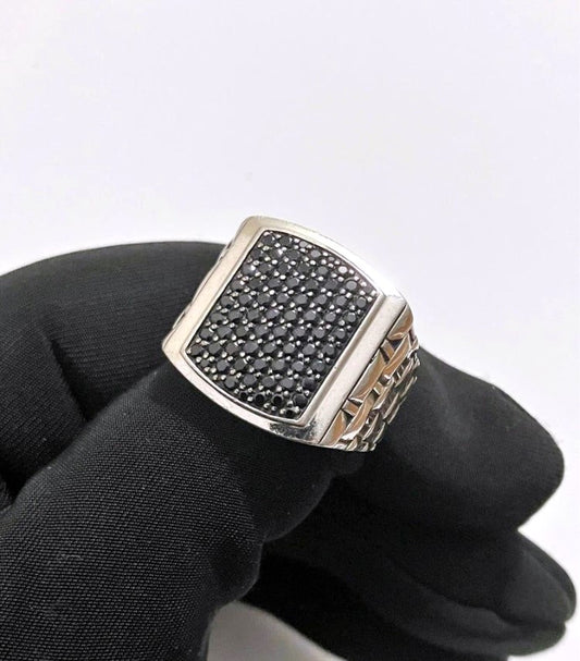 Pavé Black Sapphire Ring