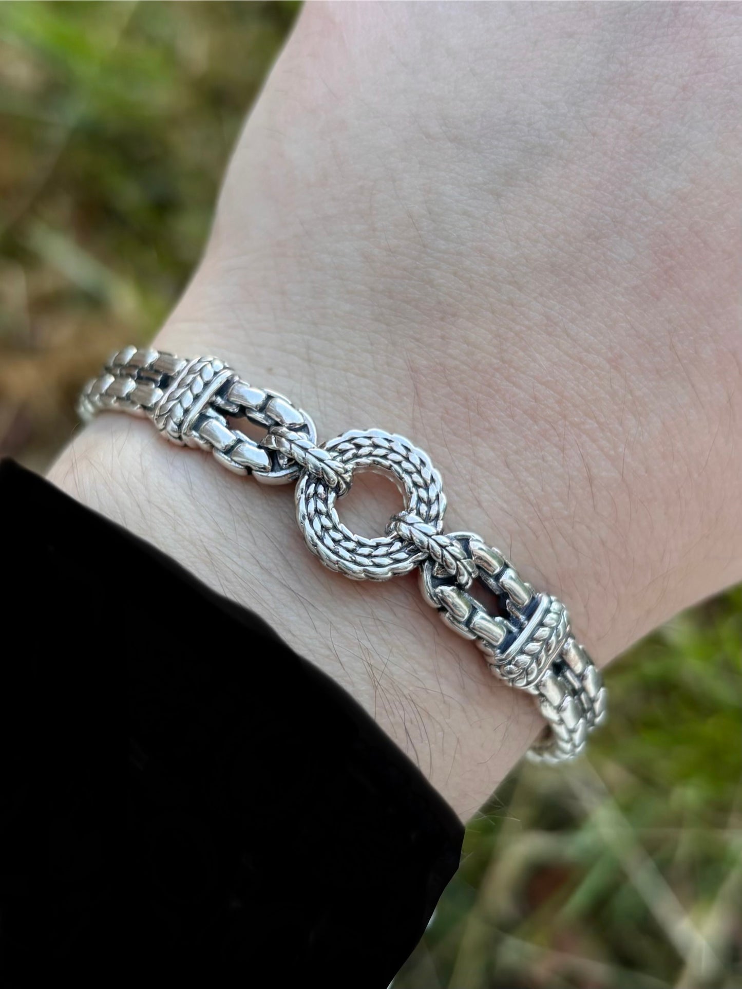 JAI by John Hardy Braided Halo in Box Chain Style Hinged Cuff