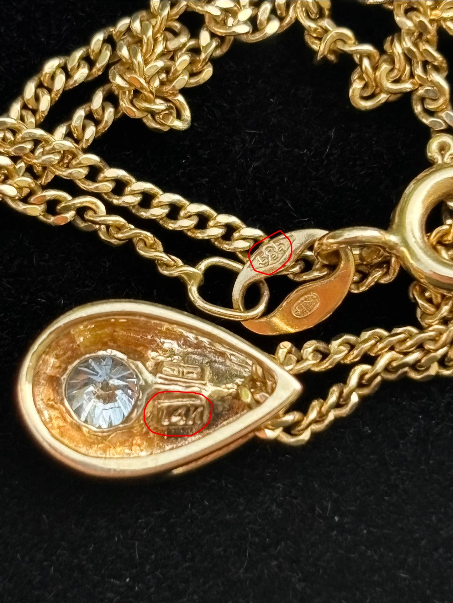 14K Gold Natural 0.25 CT Bezel Set Diamond Solitaire Necklace