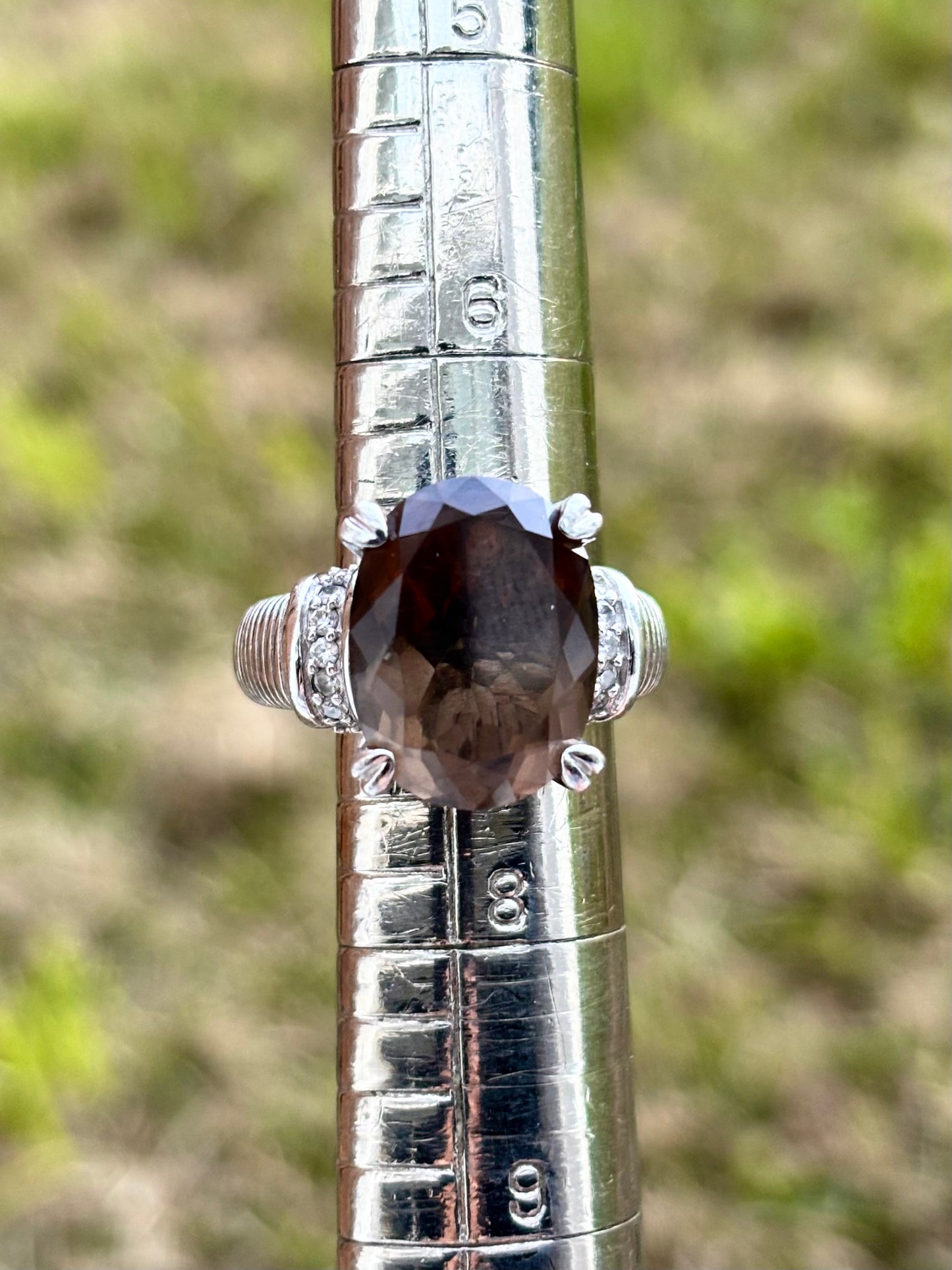 Judith Ripka Smoky Quartz and Diamonique Ring