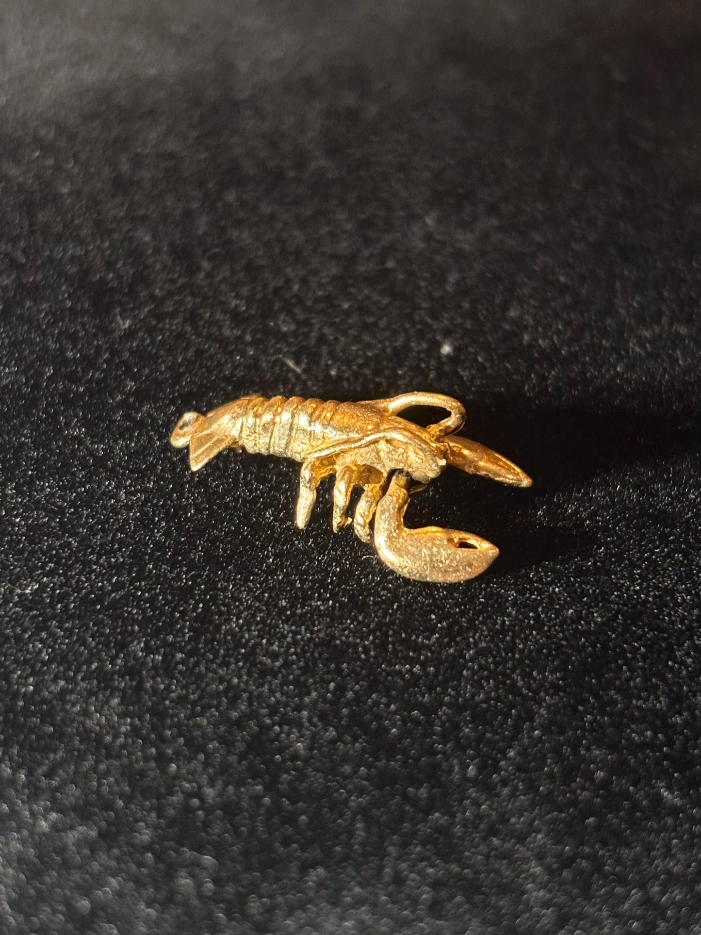 14K Gold Articulated Lobster Charm with Movable Claws