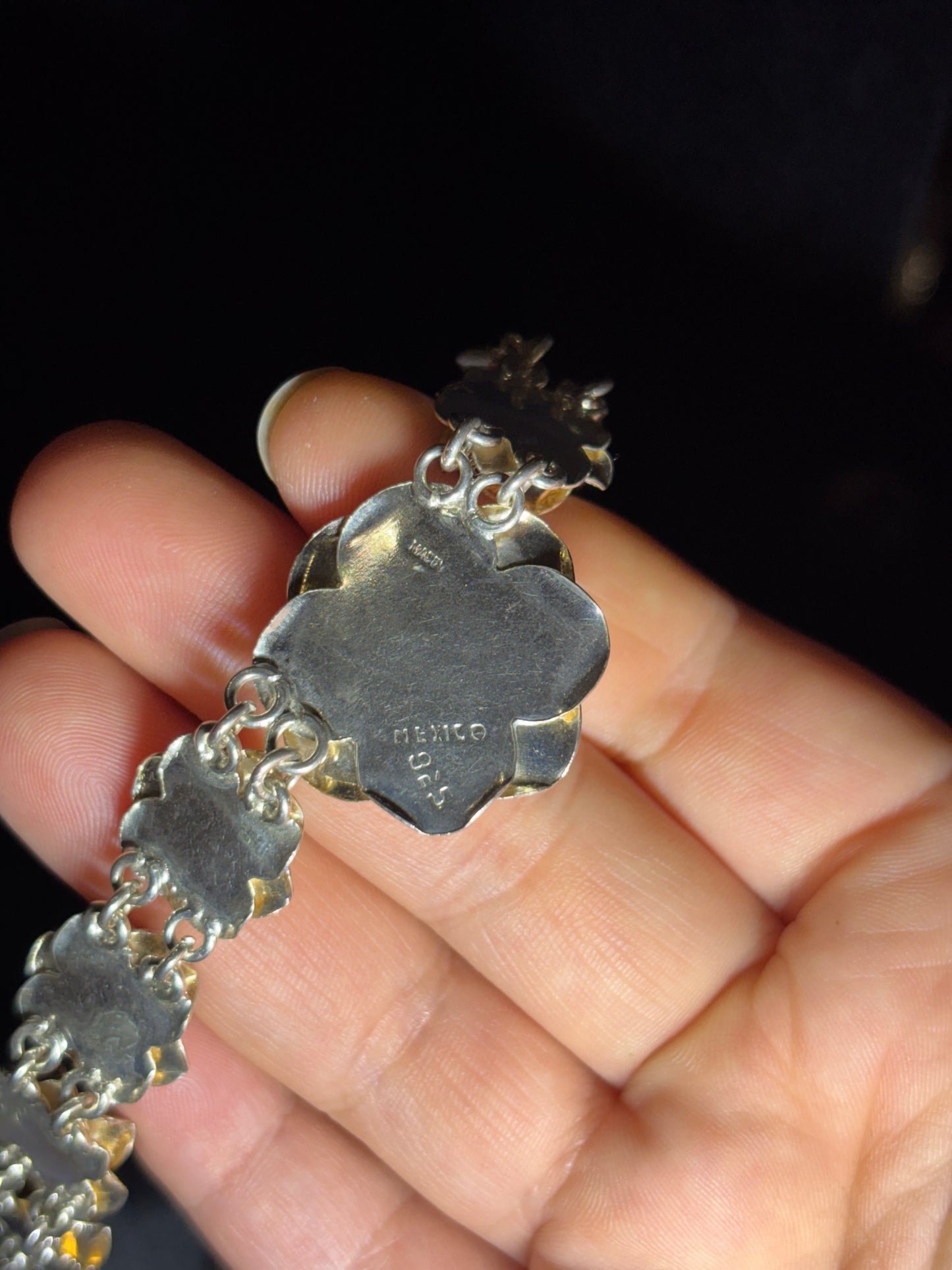 Vintage Taxco Rose Necklace