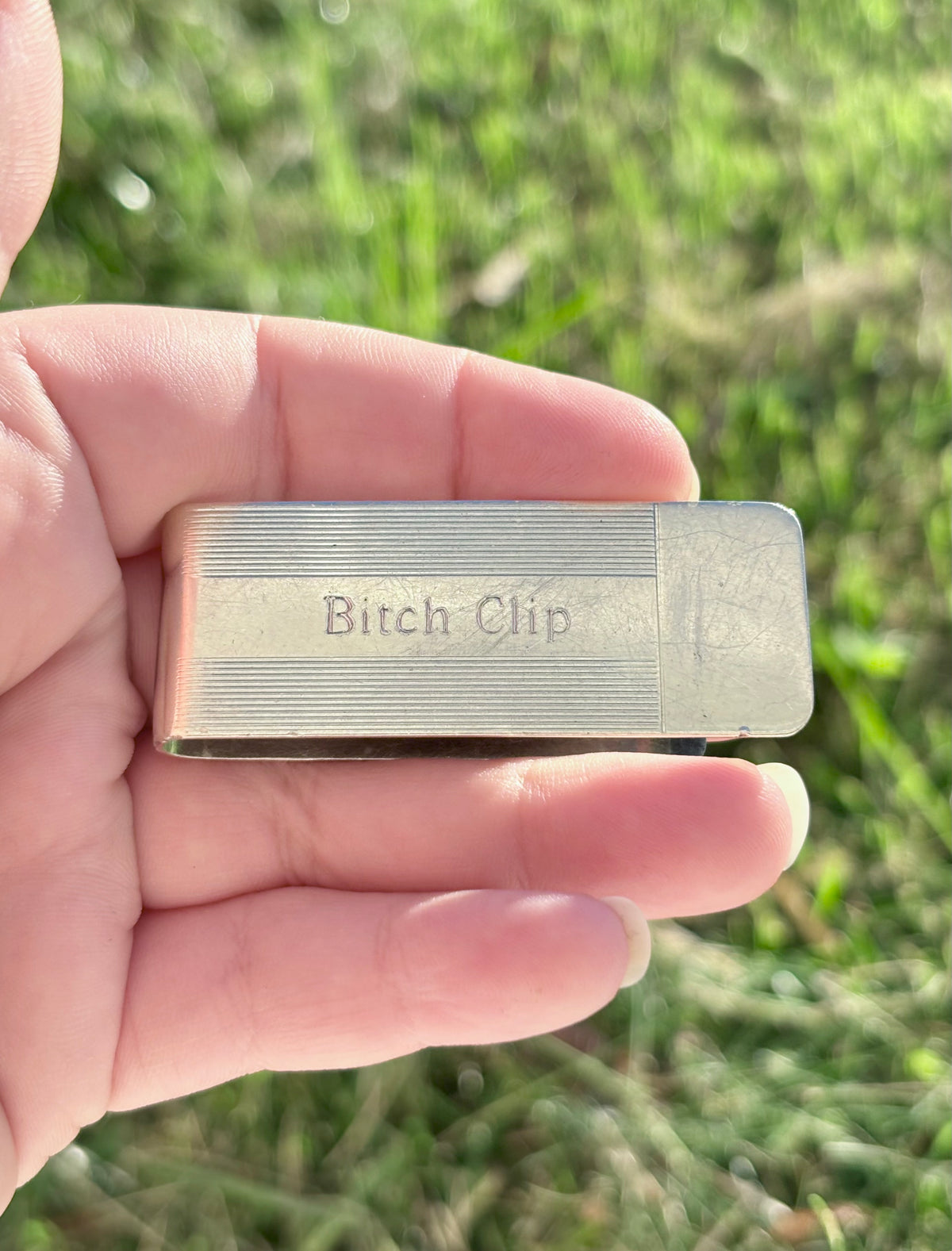 Tiffany & Co. Sterling Silver Money Clip – Personalized “Bitch Clip” Engraving