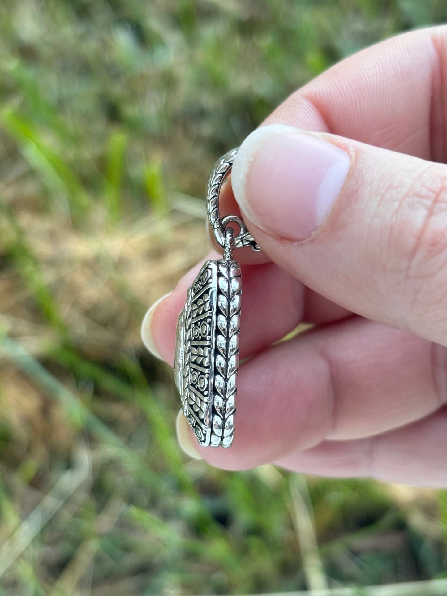 JAI by John Hardy Hammered and Studded Rectangular Pendant
