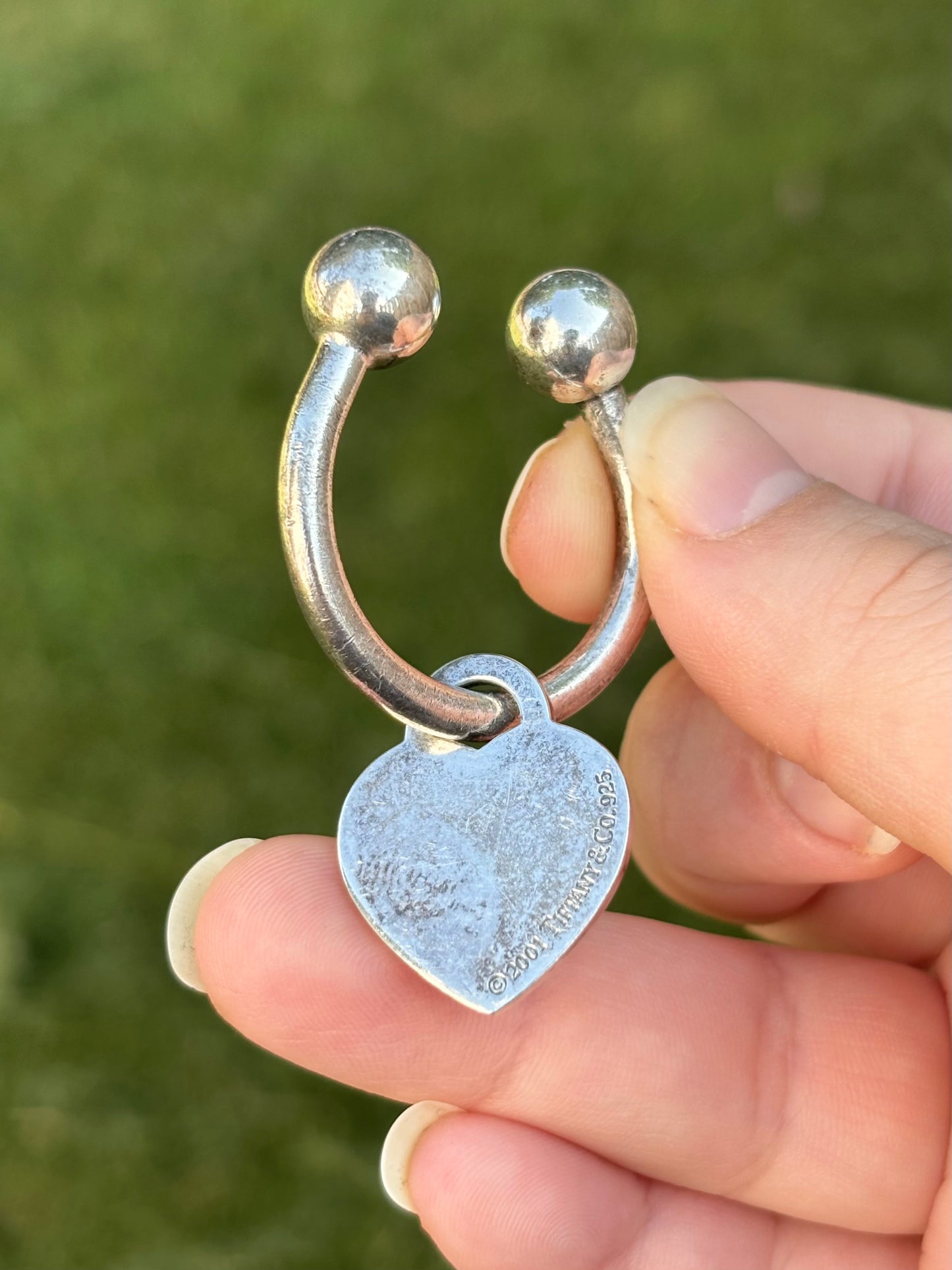 Tiffany & Co. Sterling Silver Heart Key Ring Keychain