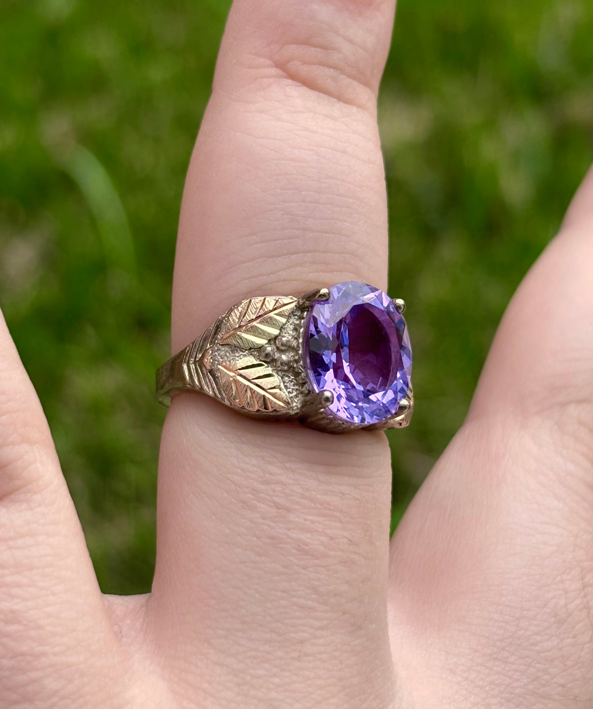 Coleman & Co 12K Gold & Sterling Silver Indigo Helenite Black Hills Ring
