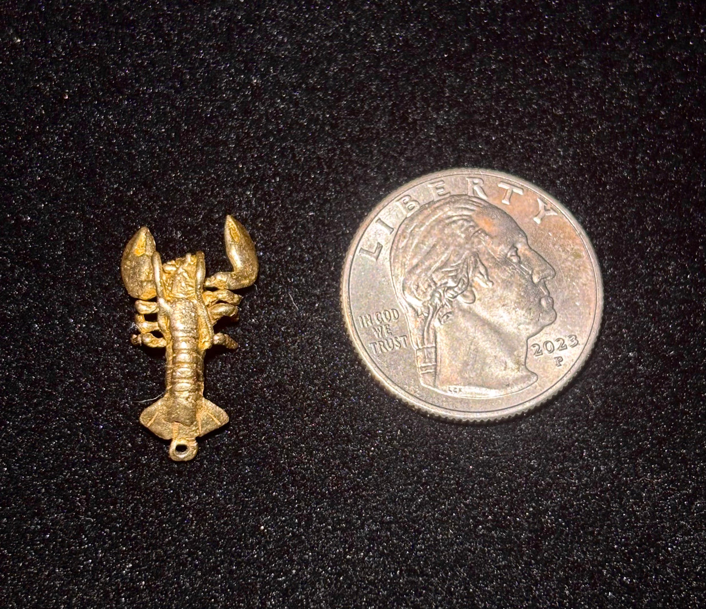 14K Gold Articulated Lobster Charm with Movable Claws