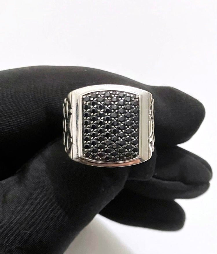 Pavé Black Sapphire Ring