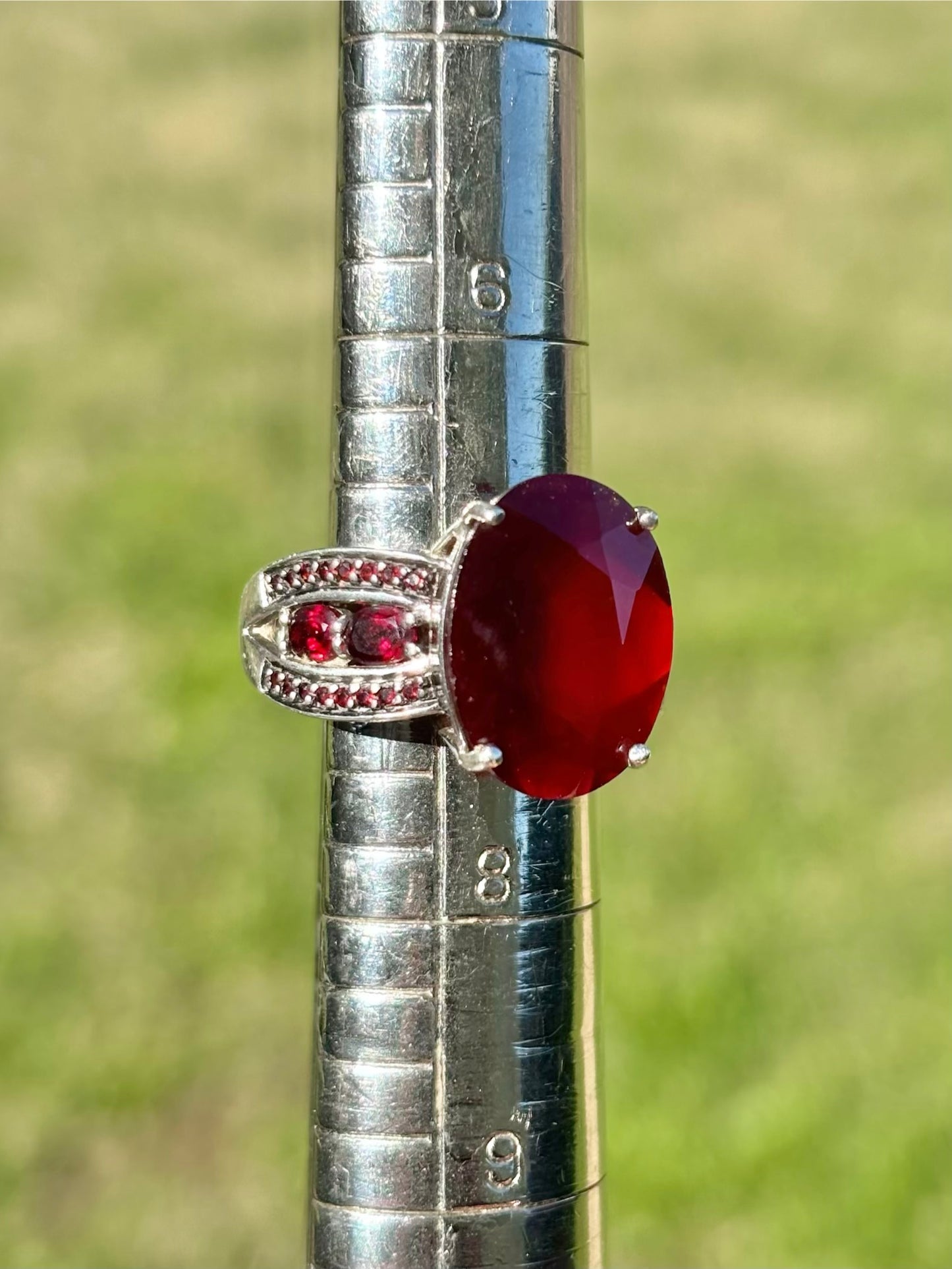 Hessonite Garnet Ring