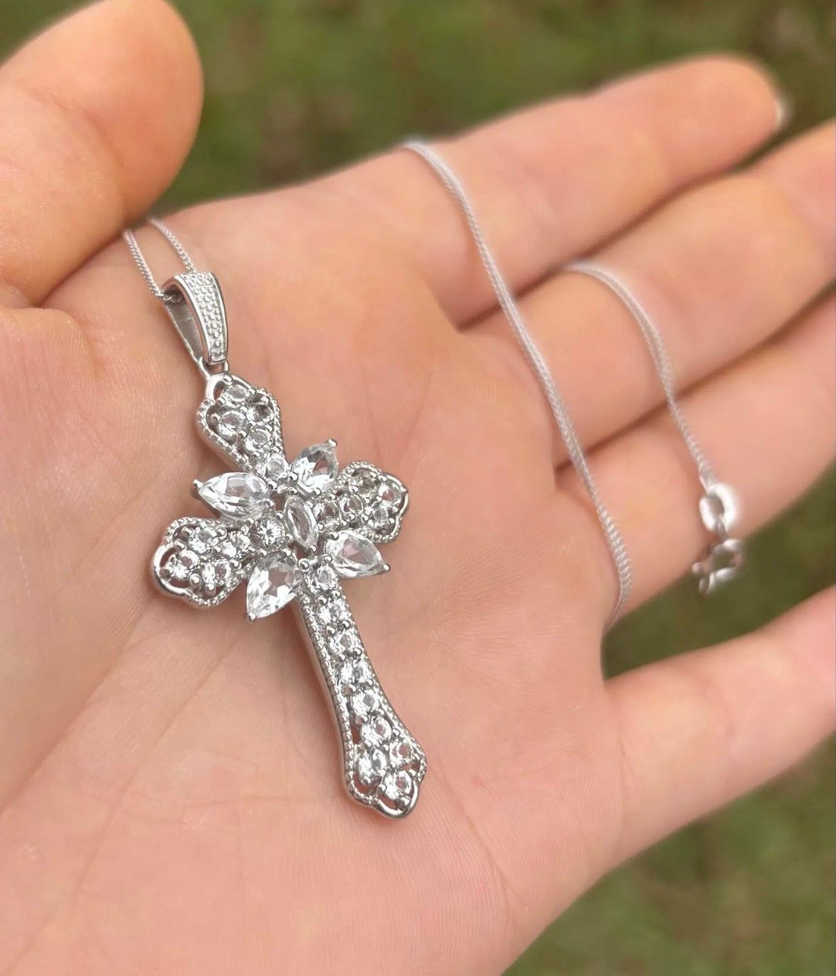 925 Silver Cross Necklace