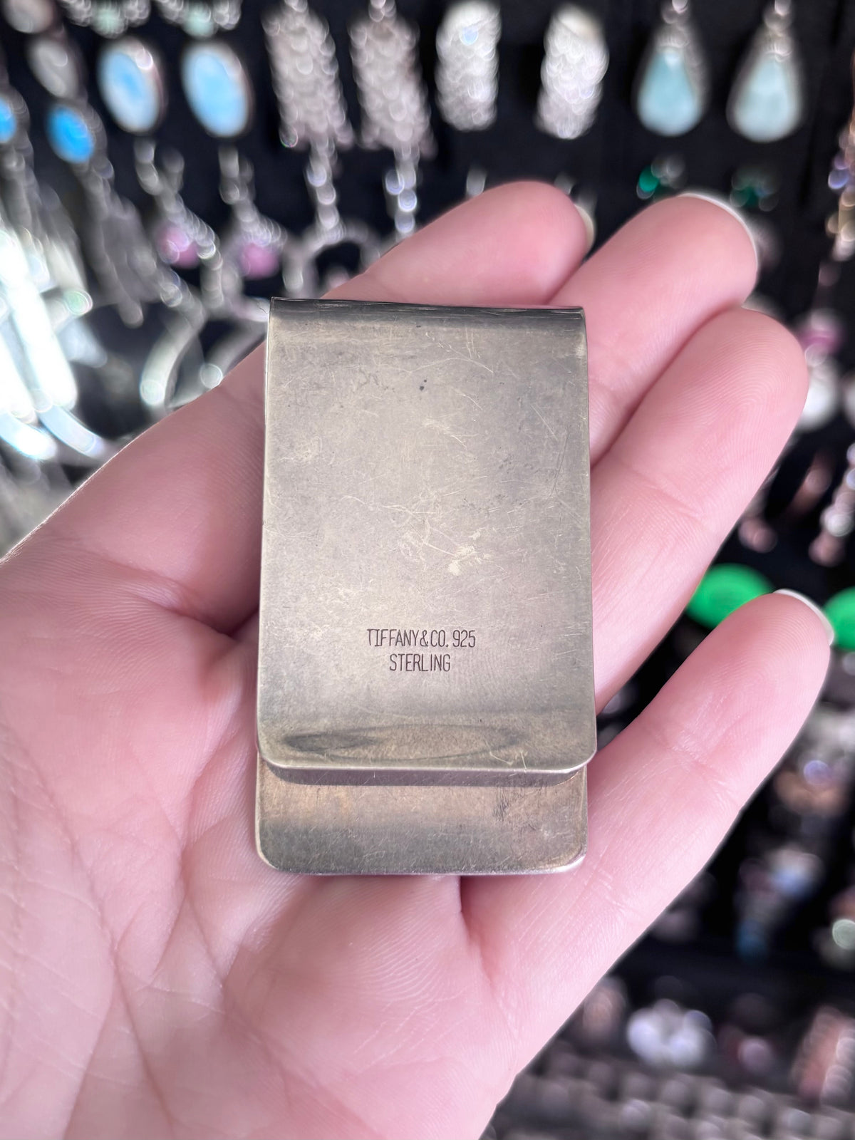 Tiffany & Co. Sterling Silver Engraved CMR Monogram Money Clip