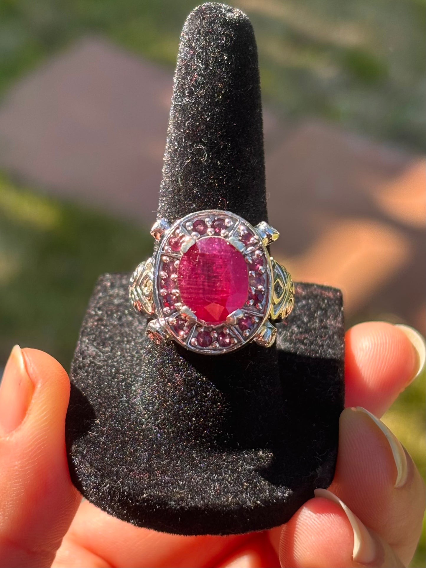 GF Ruby Halo Ring