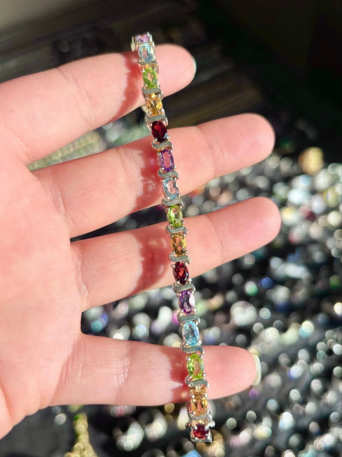 S-Link Multi Gemstone Tennis Bracelet