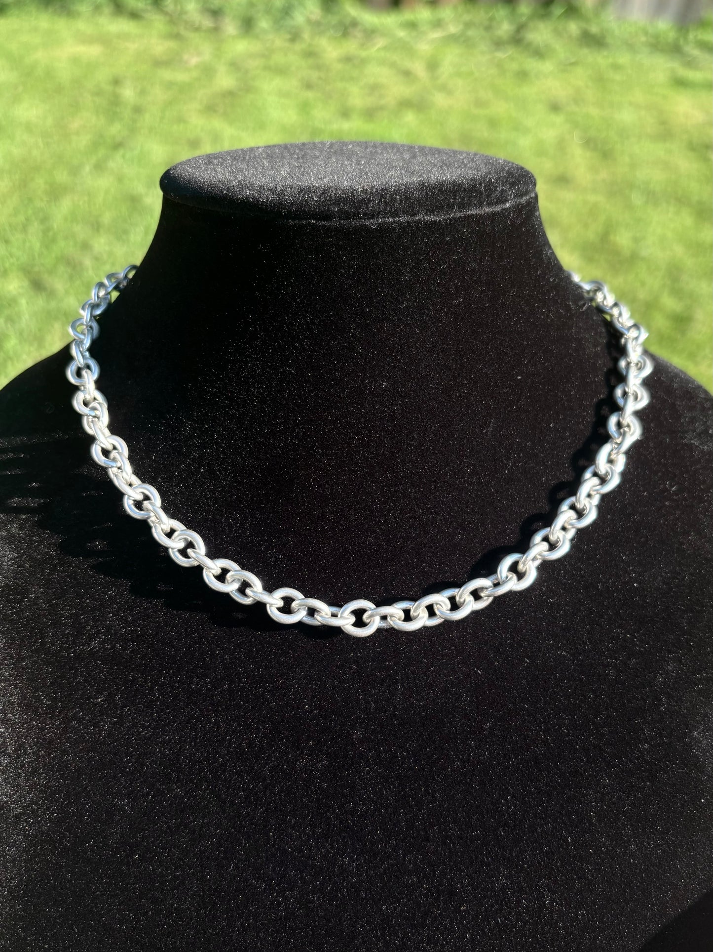 Tiffany & Co. Sterling Silver Heavy Oval Link Chain Necklace