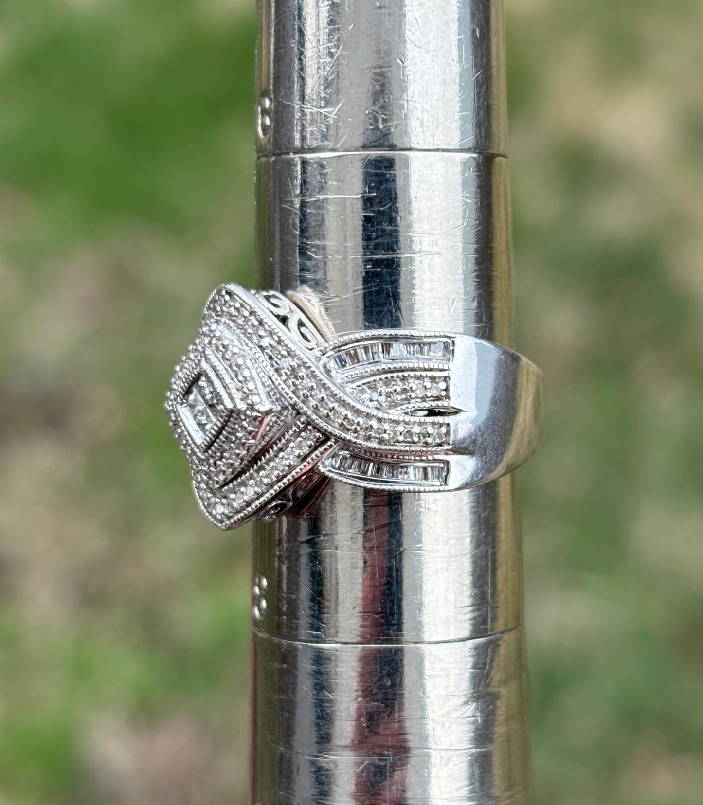 Princess, Baguette, and Round Cut Diamond Ring