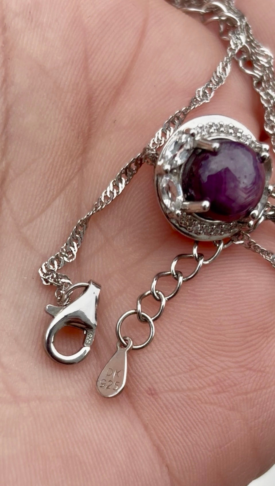 Star Ruby in Topaz Halo Necklace