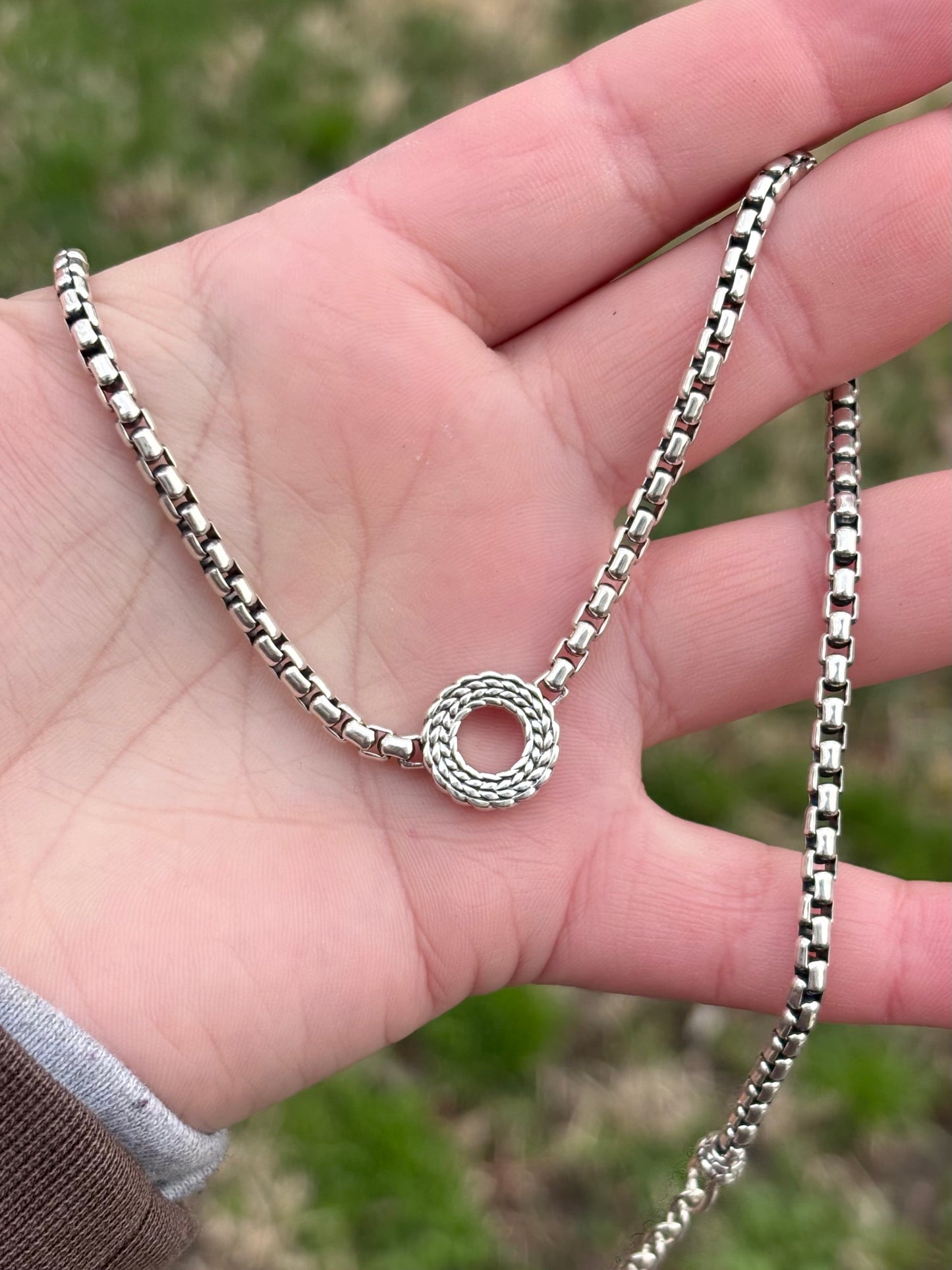 JAI by John Hardy Basketweave Halo Necklace