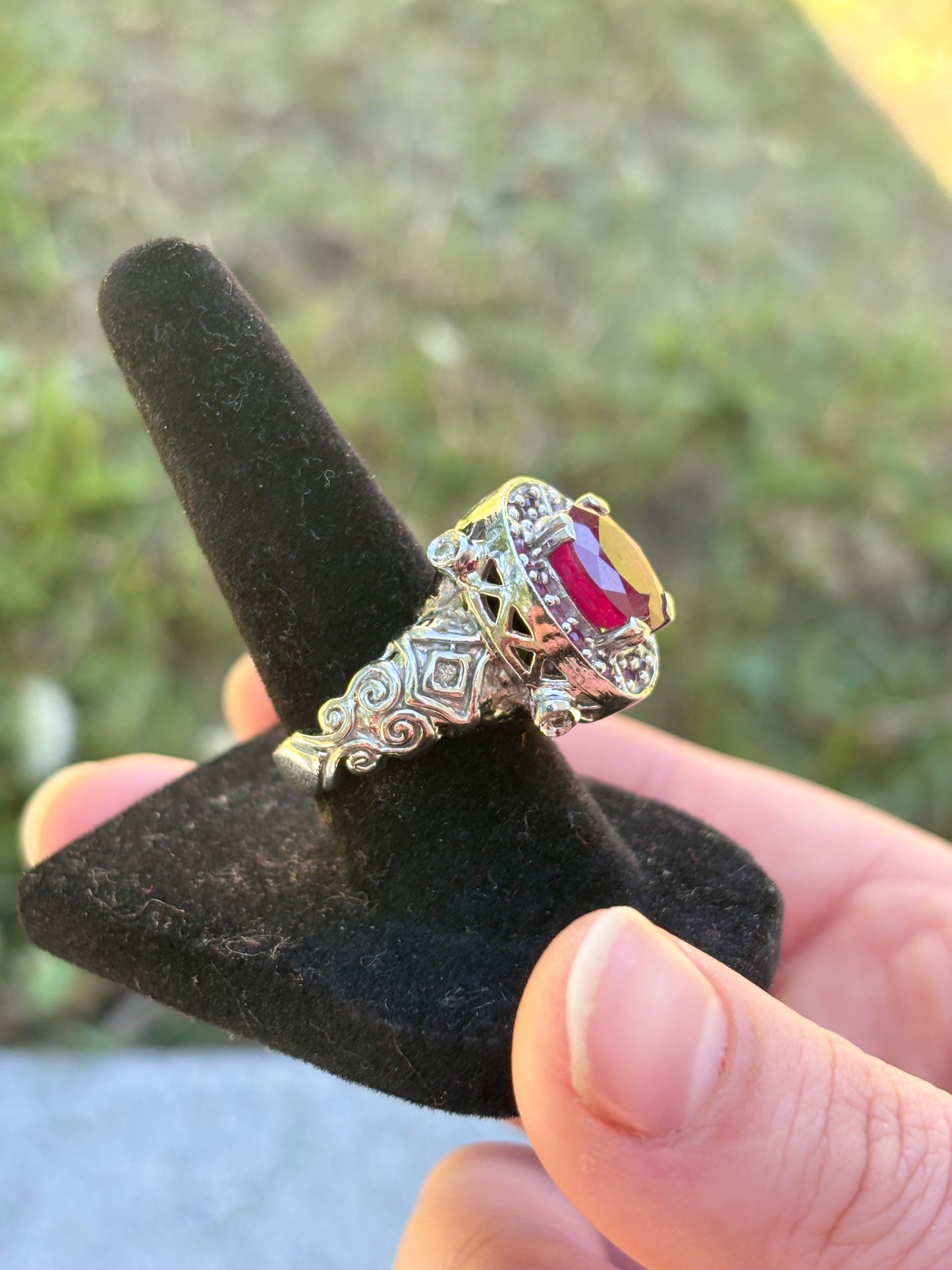 GF Ruby Halo Ring