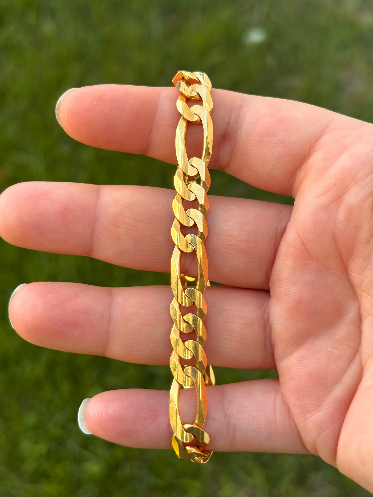 10k Gold Figaro Link Bracelet